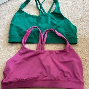 Lot of 2 Lululemon Energy Bras Size 10